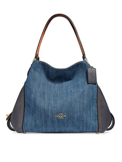 coach handbag denim blue